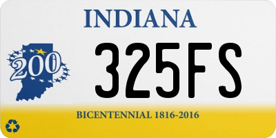 IN license plate 325FS