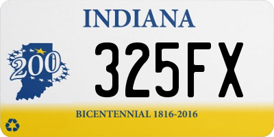 IN license plate 325FX