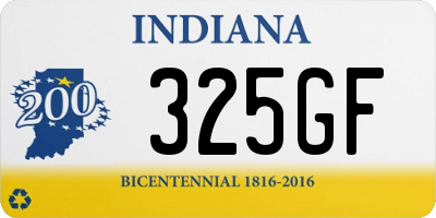 IN license plate 325GF