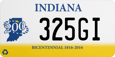 IN license plate 325GI