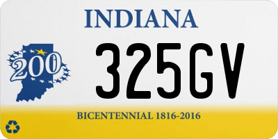 IN license plate 325GV