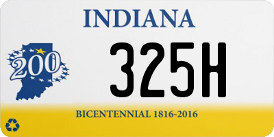 IN license plate 325H