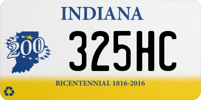 IN license plate 325HC