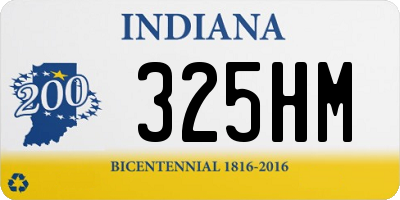 IN license plate 325HM