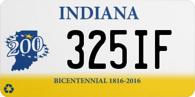 IN license plate 325IF
