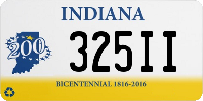 IN license plate 325II