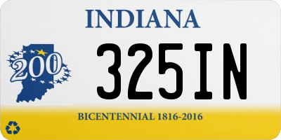 IN license plate 325IN