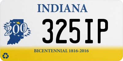 IN license plate 325IP