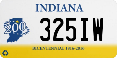 IN license plate 325IW