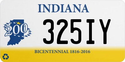 IN license plate 325IY