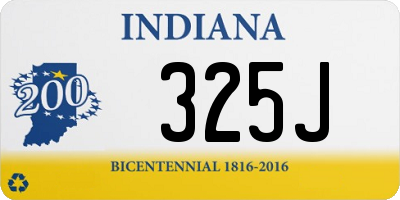 IN license plate 325J