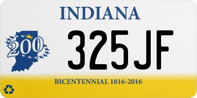 IN license plate 325JF