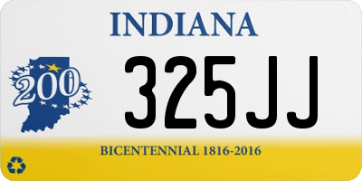 IN license plate 325JJ