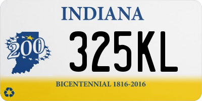 IN license plate 325KL