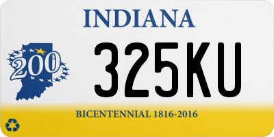 IN license plate 325KU