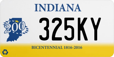 IN license plate 325KY