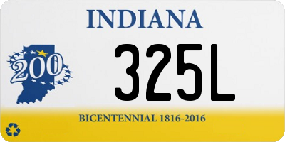 IN license plate 325L