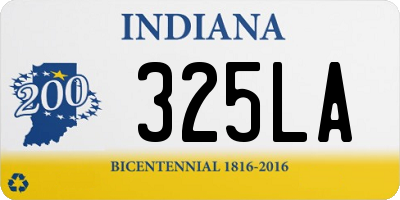 IN license plate 325LA