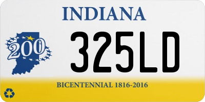 IN license plate 325LD