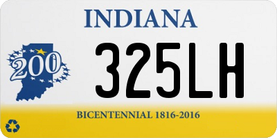 IN license plate 325LH