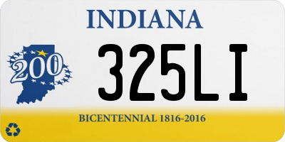 IN license plate 325LI