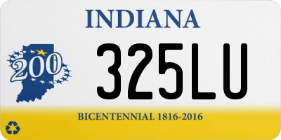 IN license plate 325LU