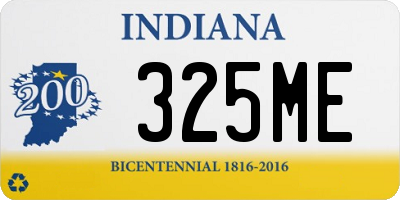 IN license plate 325ME