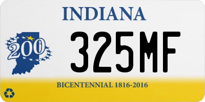 IN license plate 325MF