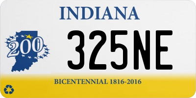 IN license plate 325NE