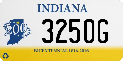 IN license plate 325OG