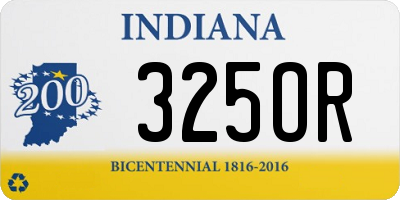 IN license plate 325OR