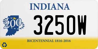 IN license plate 325OW