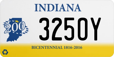 IN license plate 325OY