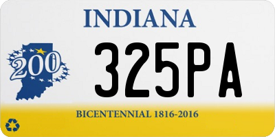 IN license plate 325PA