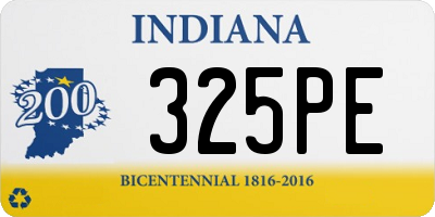 IN license plate 325PE