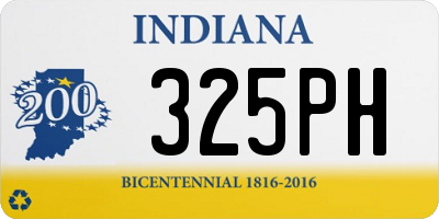 IN license plate 325PH