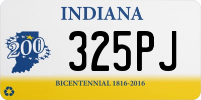 IN license plate 325PJ