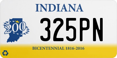 IN license plate 325PN