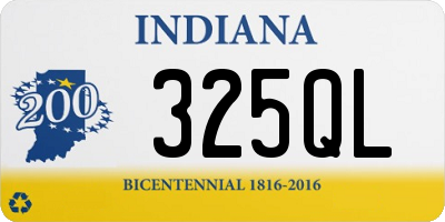 IN license plate 325QL