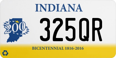 IN license plate 325QR