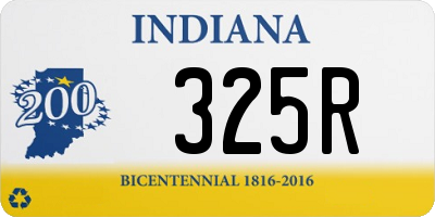 IN license plate 325R