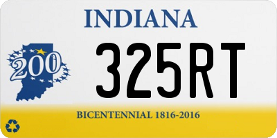 IN license plate 325RT