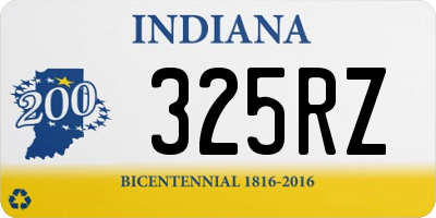 IN license plate 325RZ