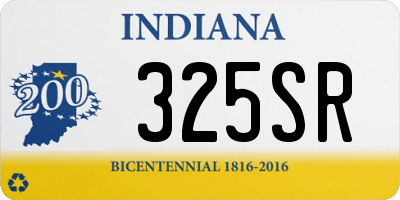 IN license plate 325SR