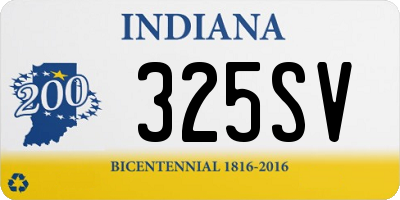 IN license plate 325SV