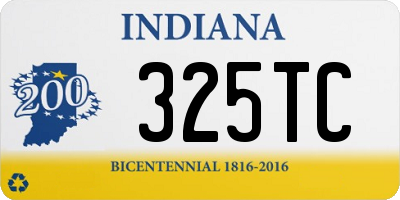 IN license plate 325TC