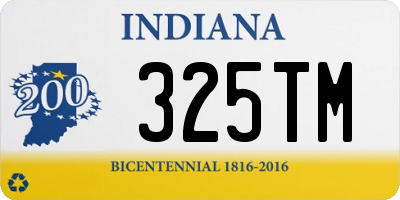 IN license plate 325TM