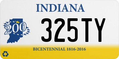 IN license plate 325TY