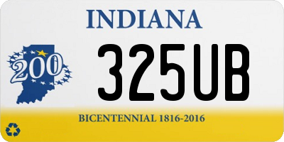 IN license plate 325UB