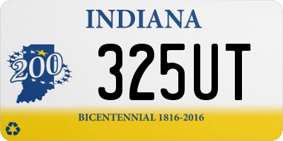 IN license plate 325UT